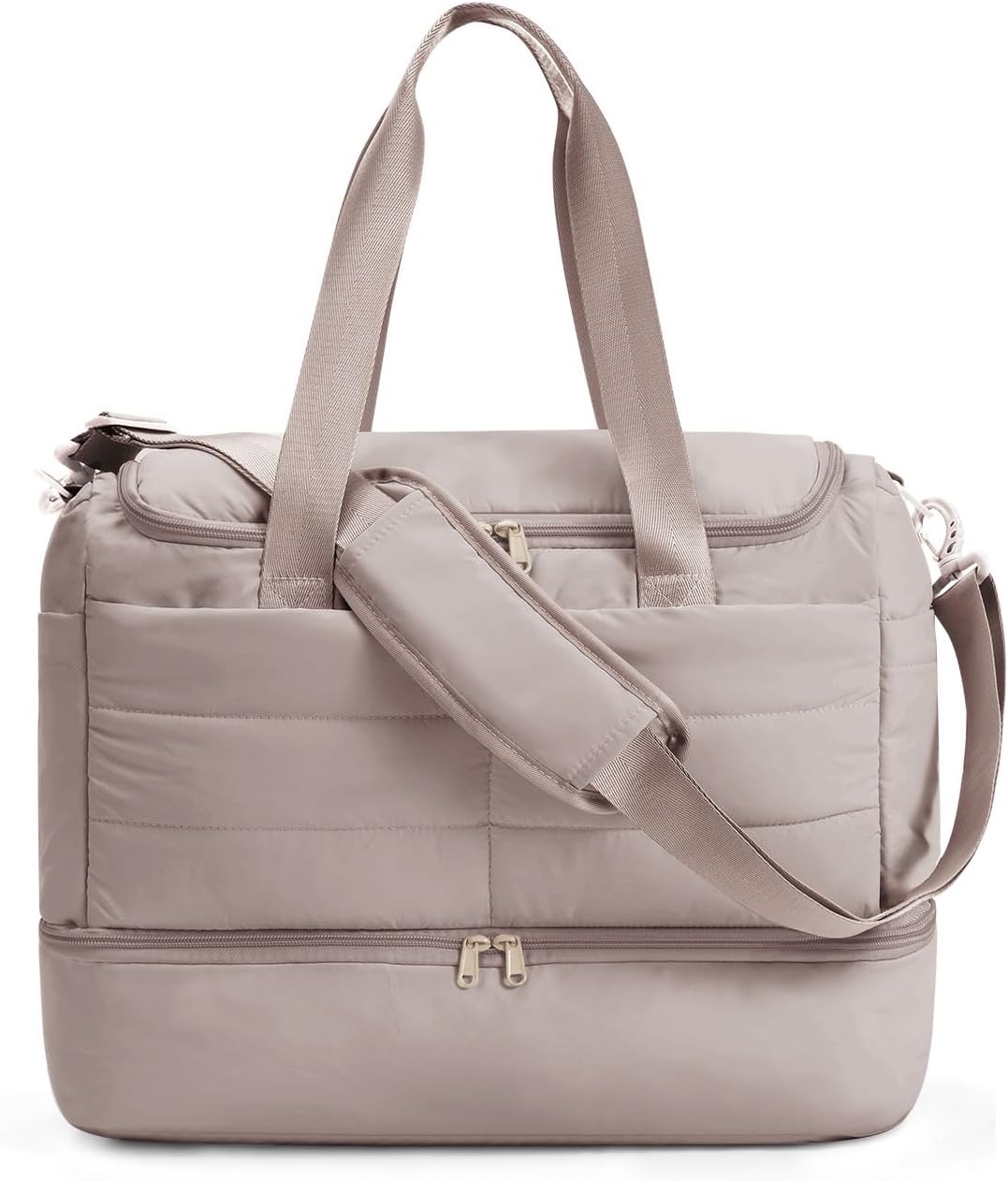 Personal Item Bag for Spirit Airlines,18x14x8 Inch Lightweight Puffer Weekender Duffle Bag for Women, with Shoe Compartment and TSA-Approved Toiletry Bag, Carry-On Travel
