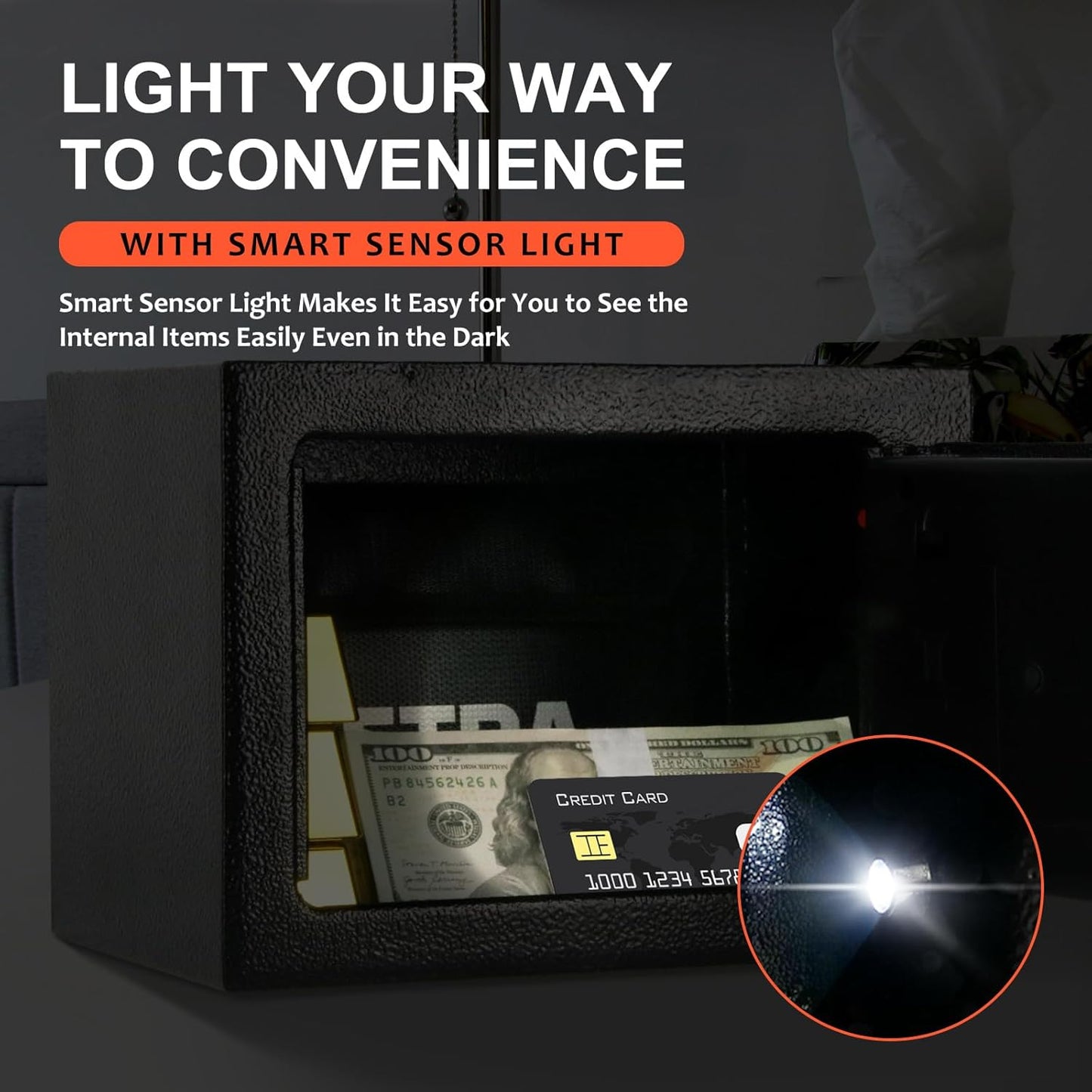 Mini Security Safe Box – Digital Lock Safe for Cash, Jewelry & Documents for Home, Office & Dorm Use