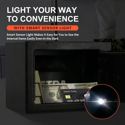 Mini Security Safe Box – Digital Lock Safe for Cash, Jewelry & Documents for Home, Office & Dorm Use