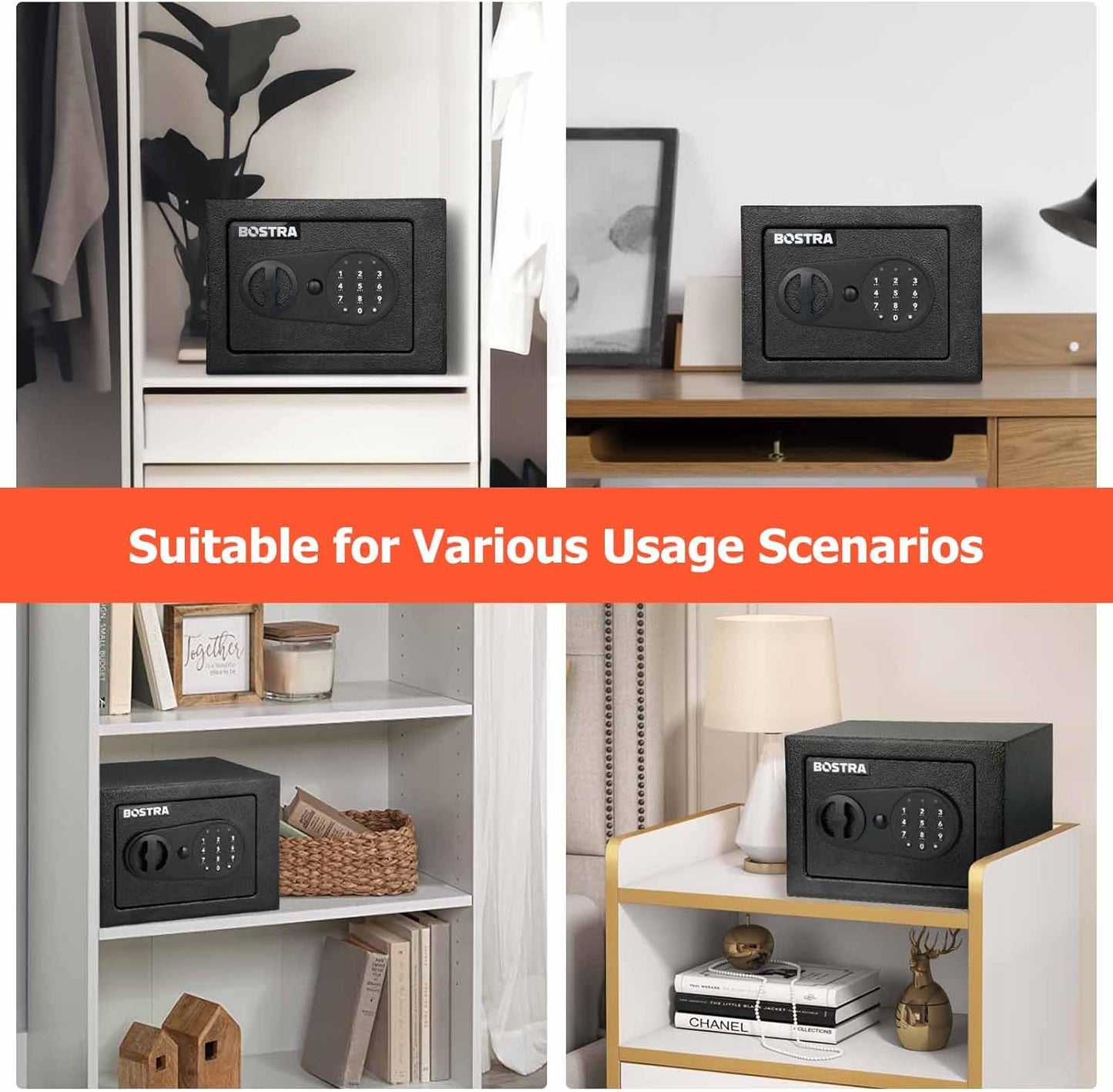 Mini Security Safe Box – Digital Lock Safe for Cash, Jewelry & Documents for Home, Office & Dorm Use